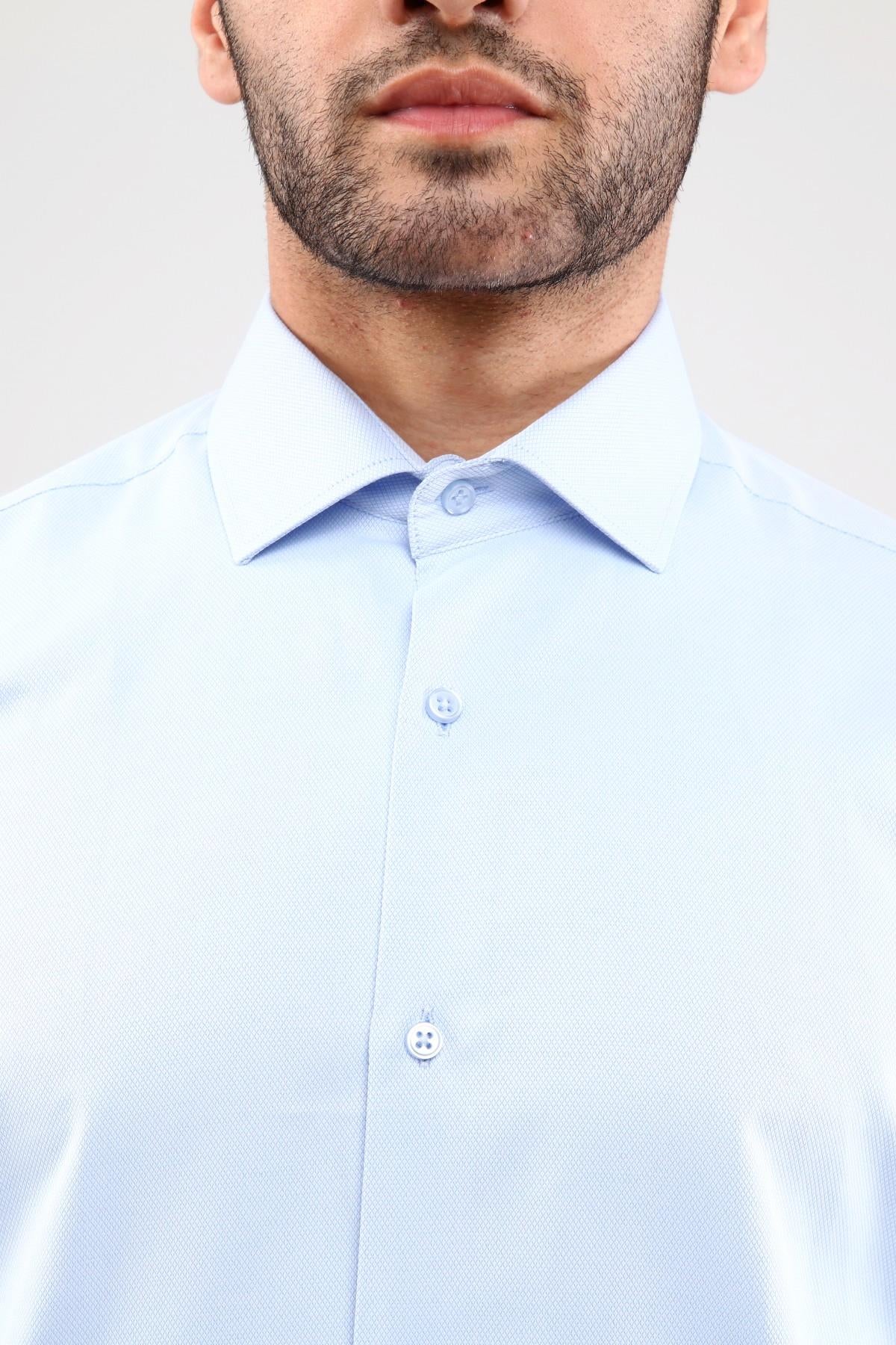 Guild 7003 Slim Fit Satin White Shirt