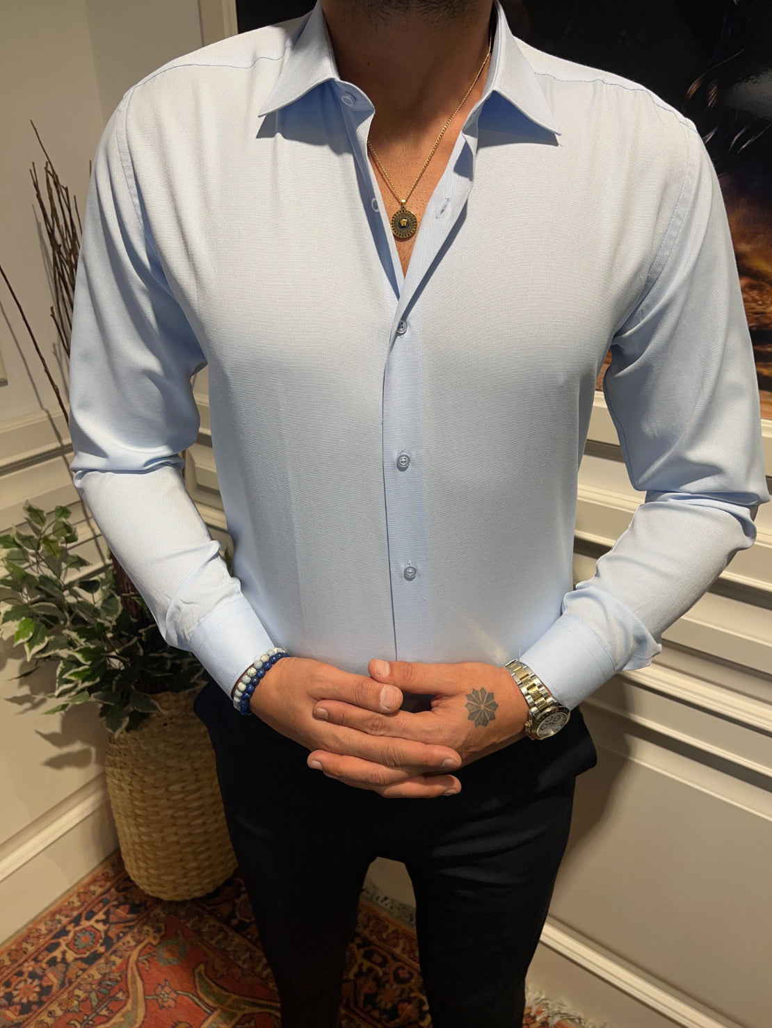 Guild Dobby Blue Shirt