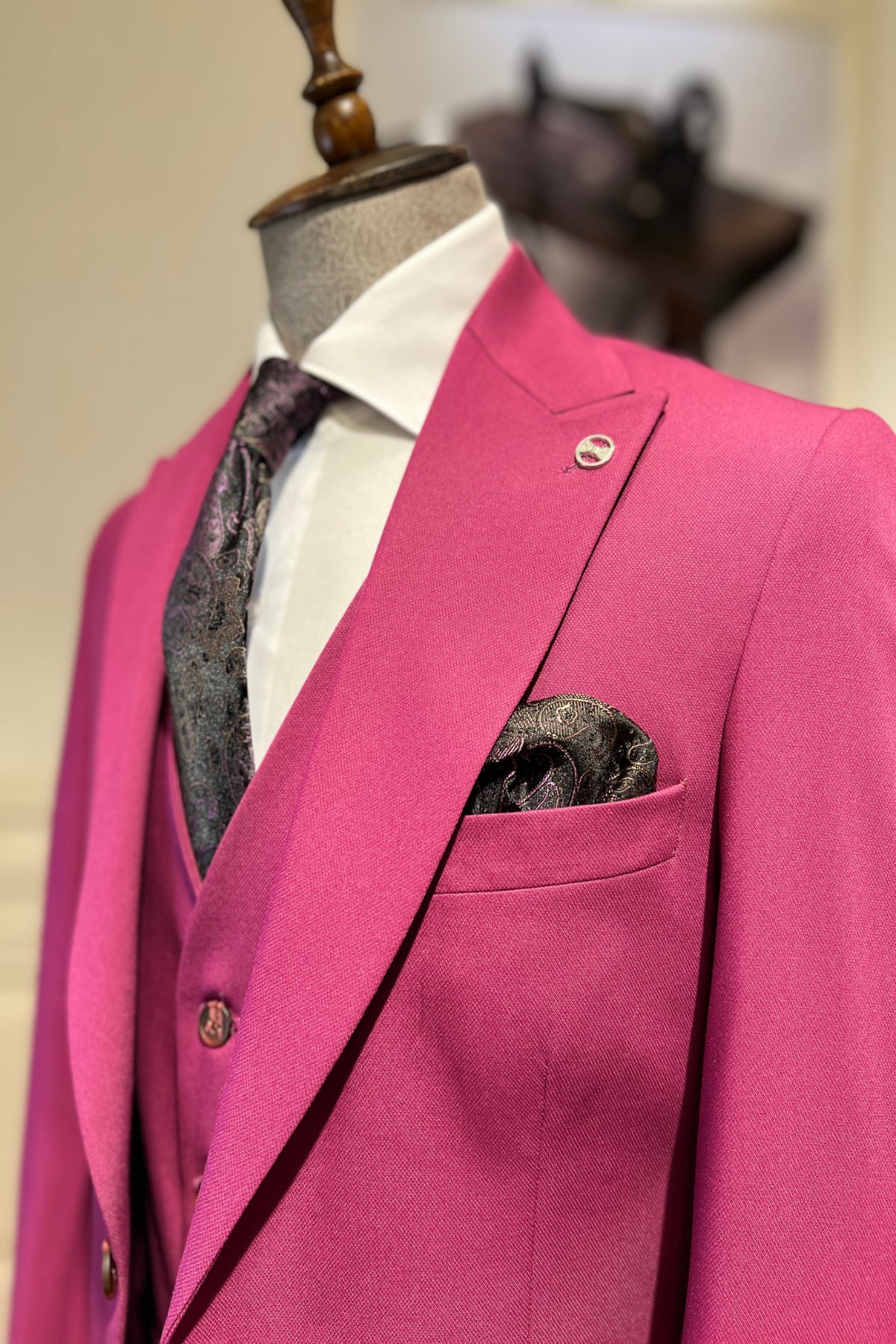 Guild Balkan Slim Fit Plum Suit