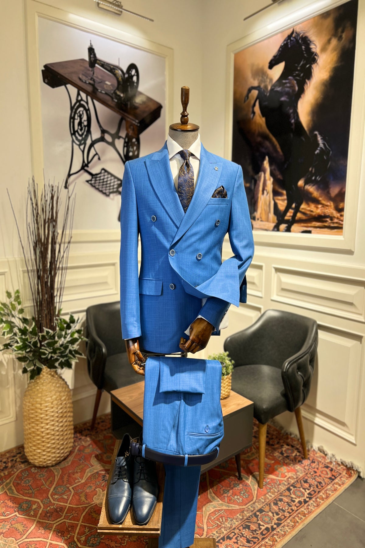 Guild Benfica Slim Fit Parliament Double Breasted Suit