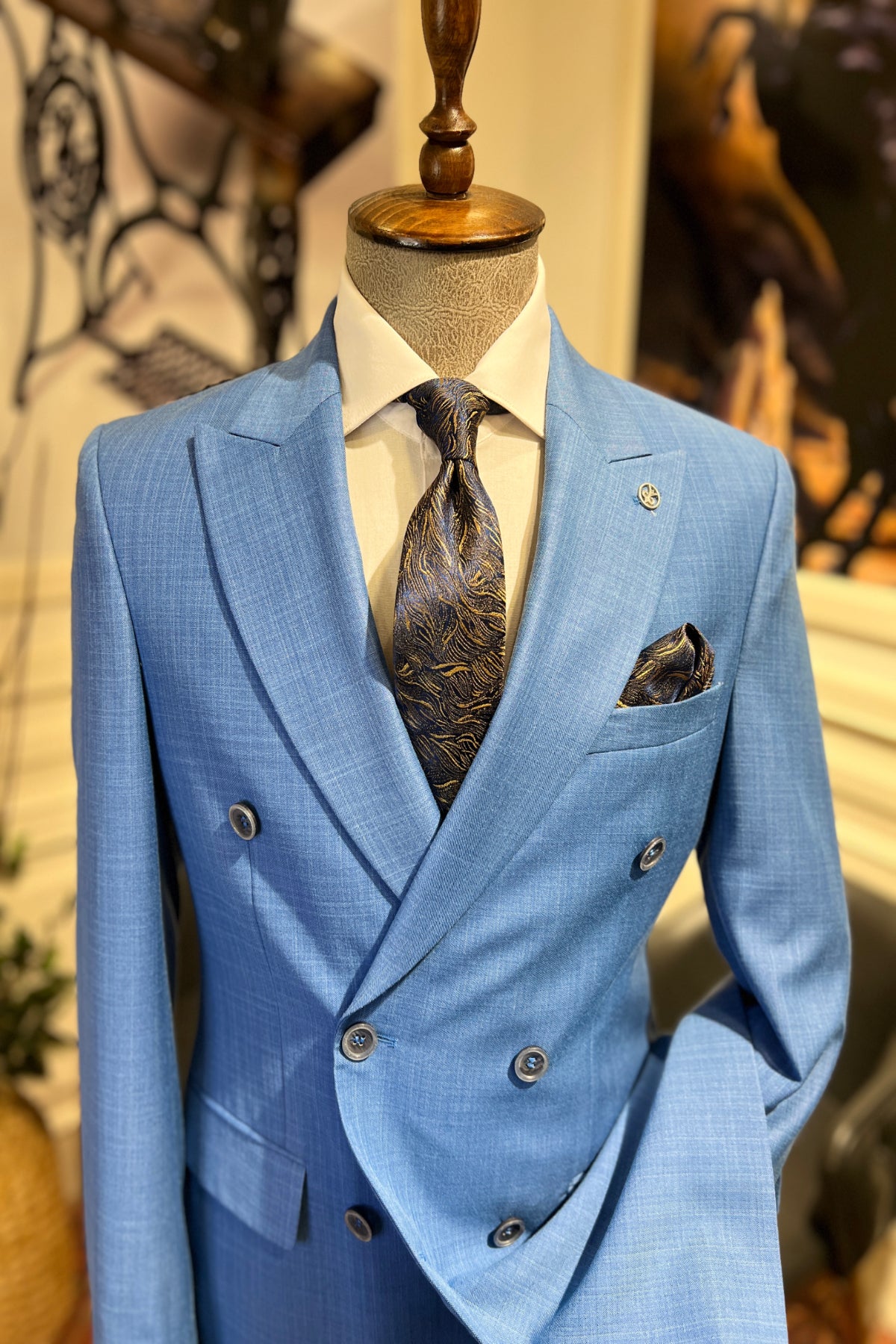 Guild Benfica Slim Fit Parliament Double Breasted Suit