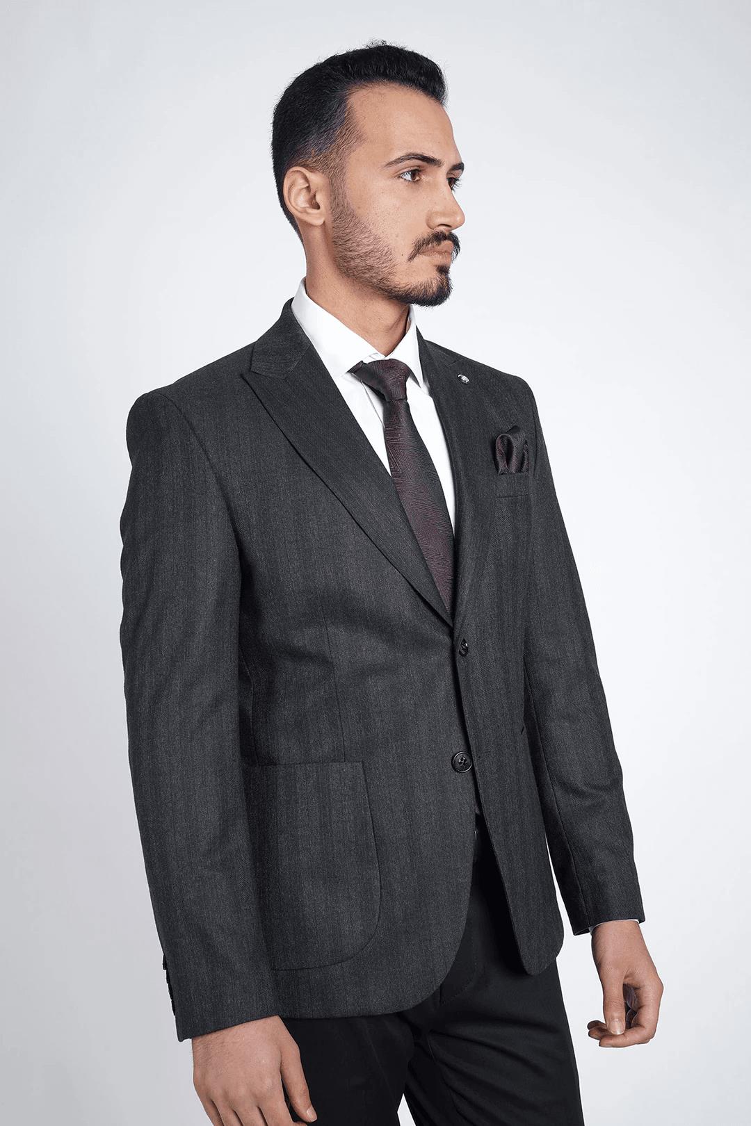 Guild Kassel Bag Pocket Wool Effect Jacket Black