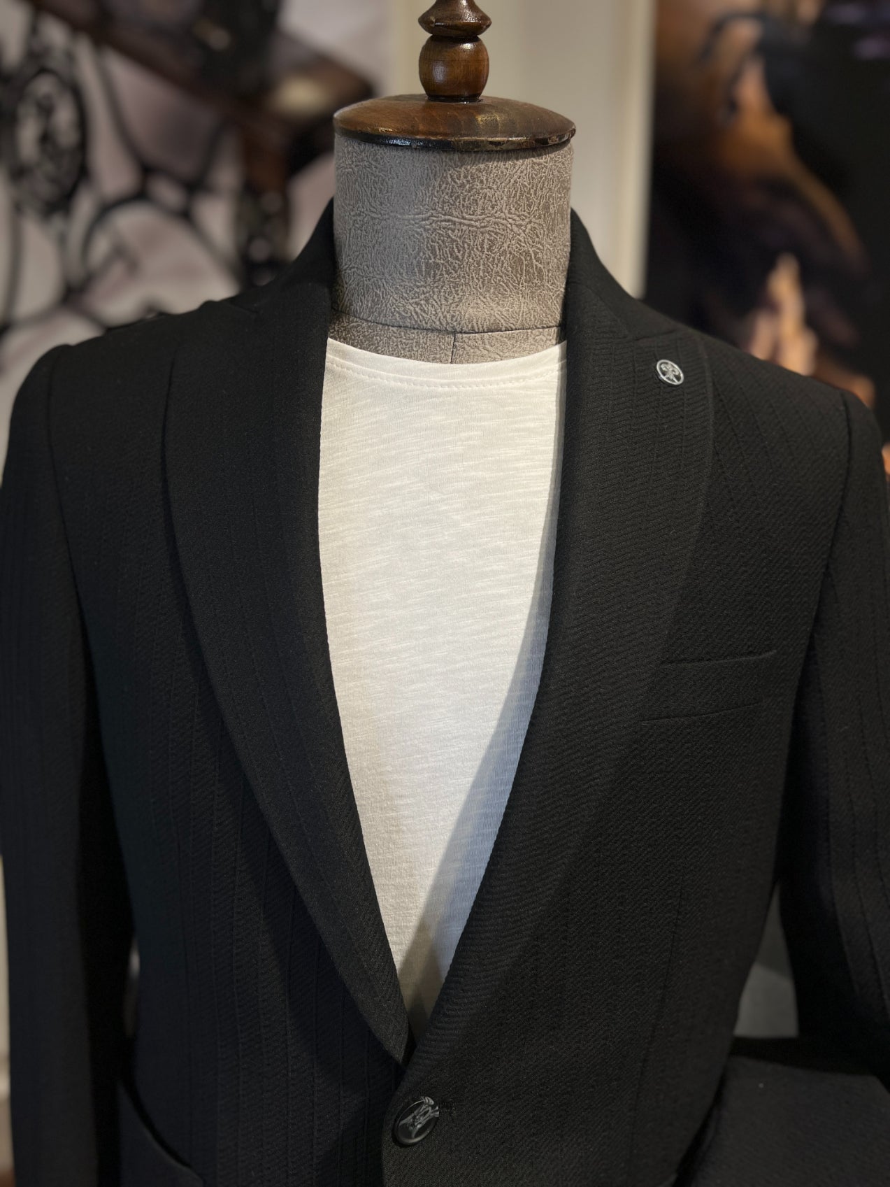 Guild Kratos Slim Fit Siyah Örme Ceket