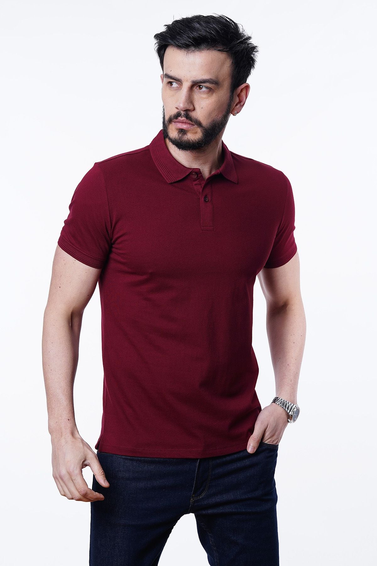 Guild Marakesh Regular Fit T-Shirt in Weinrot