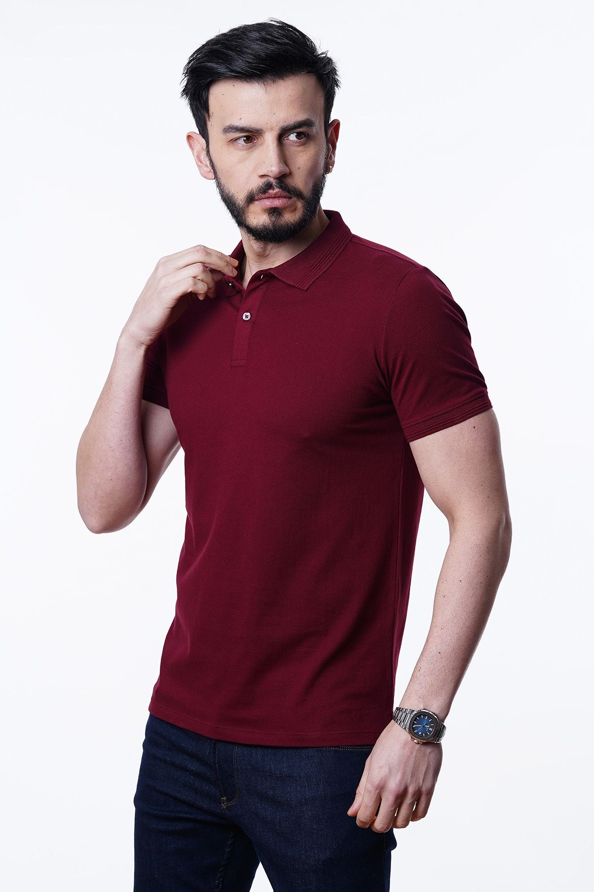 Guild Marakesh Regular Fit T-Shirt in Weinrot