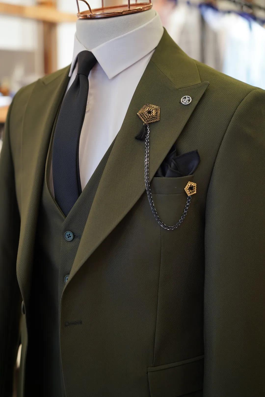Grüner Slim-Fit-Anzug von Guild Maribor