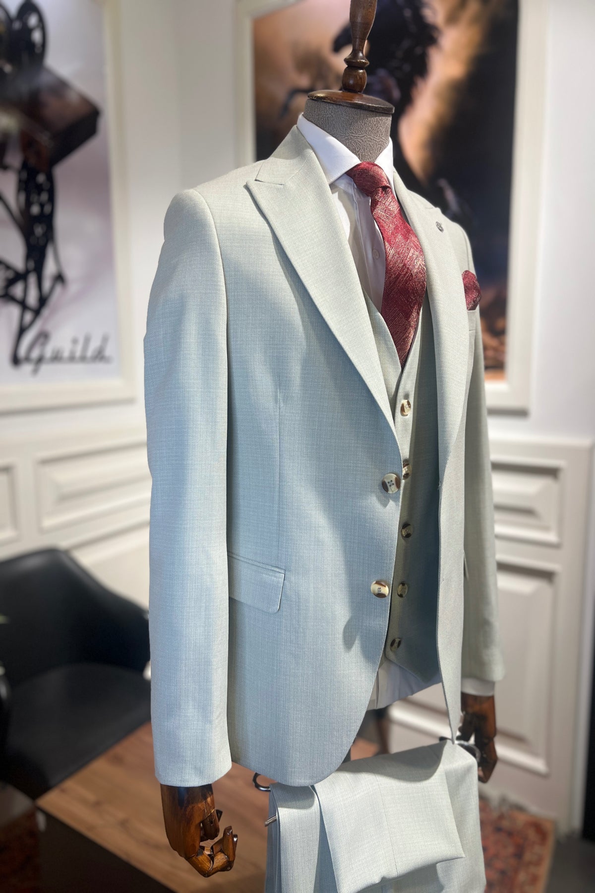 Guild Milos Slim Fit Grey Suit