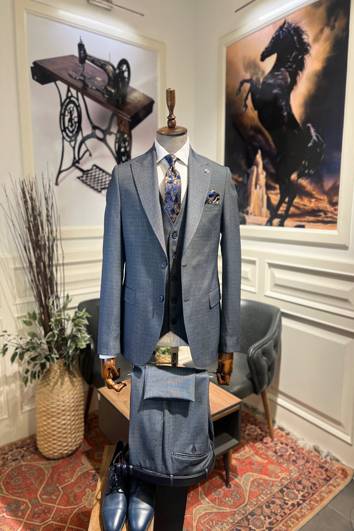 Guild Milos Slim Fit Navy Blue Suit