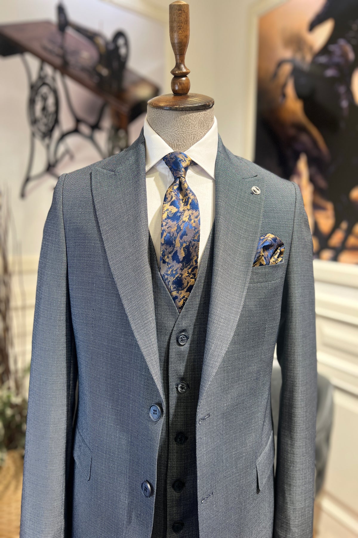 Guild Milos Slim Fit Navy Blue Suit