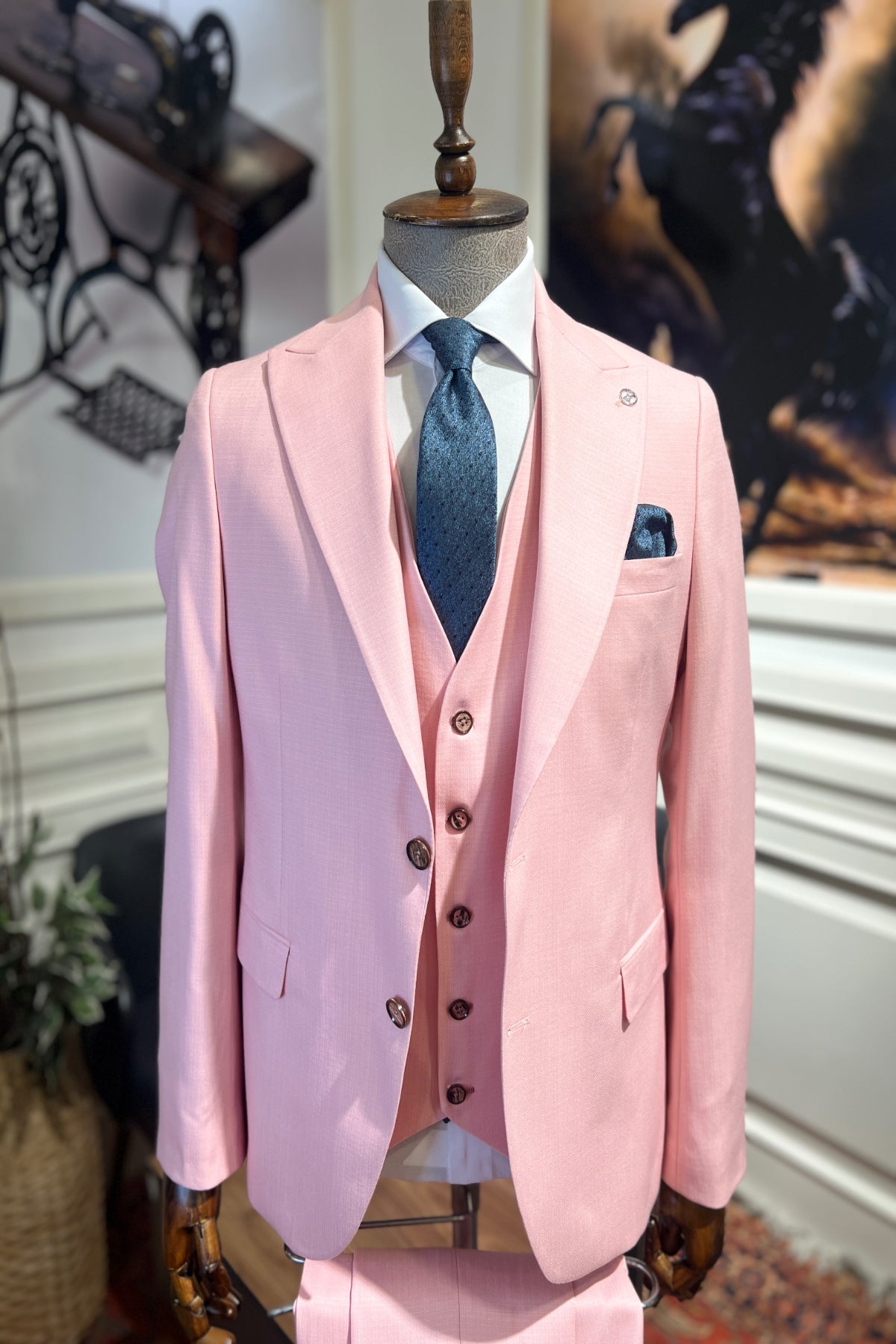 Guild Milos Slim Fit Pink Suit