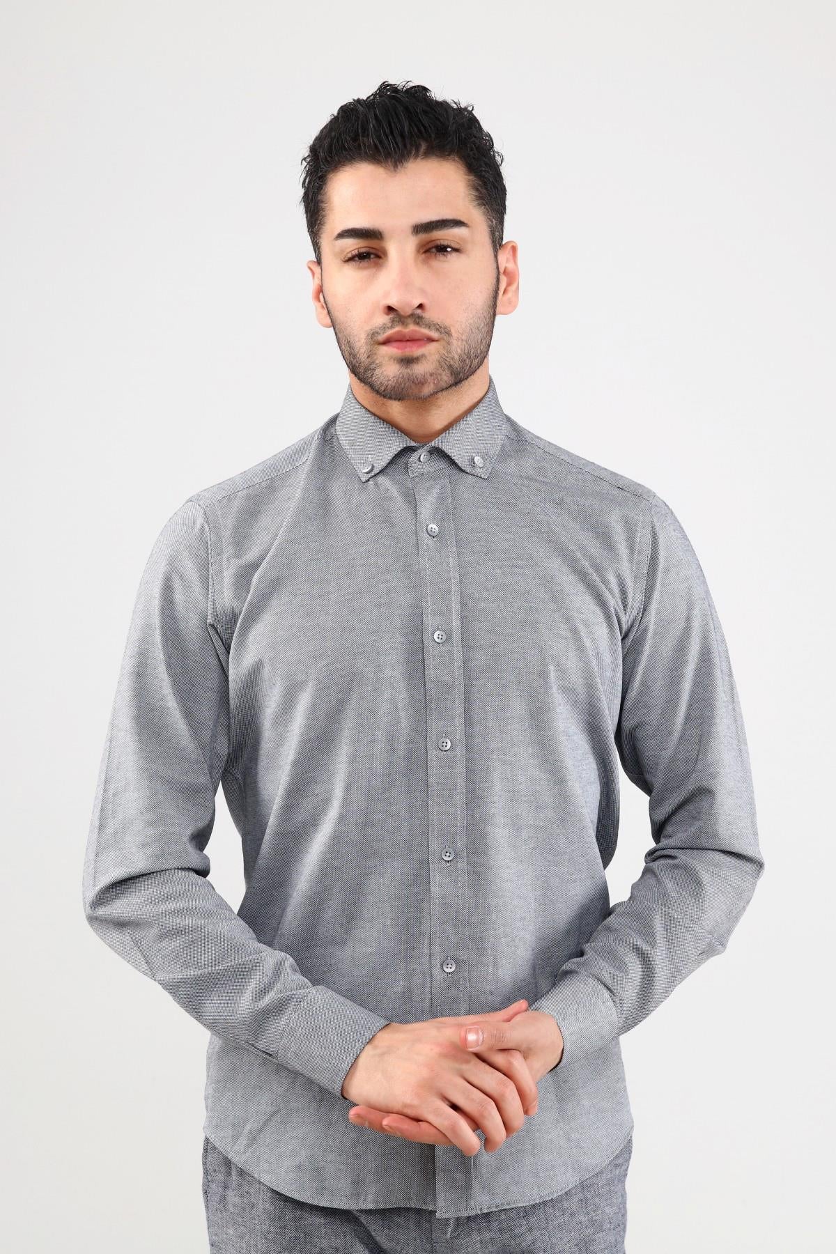 Guild Oxford 7001 Slim Fit Graues Hemd