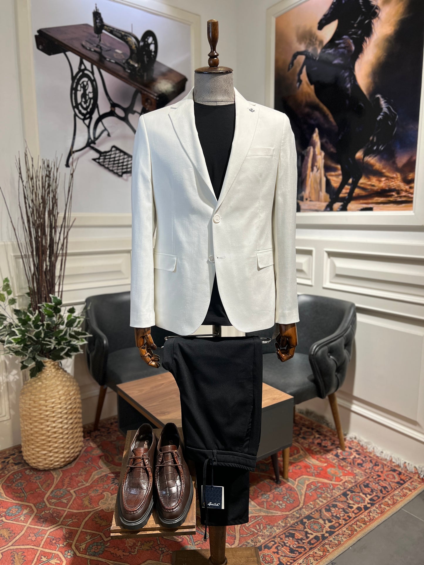 Guild Pire White Linen Jacket