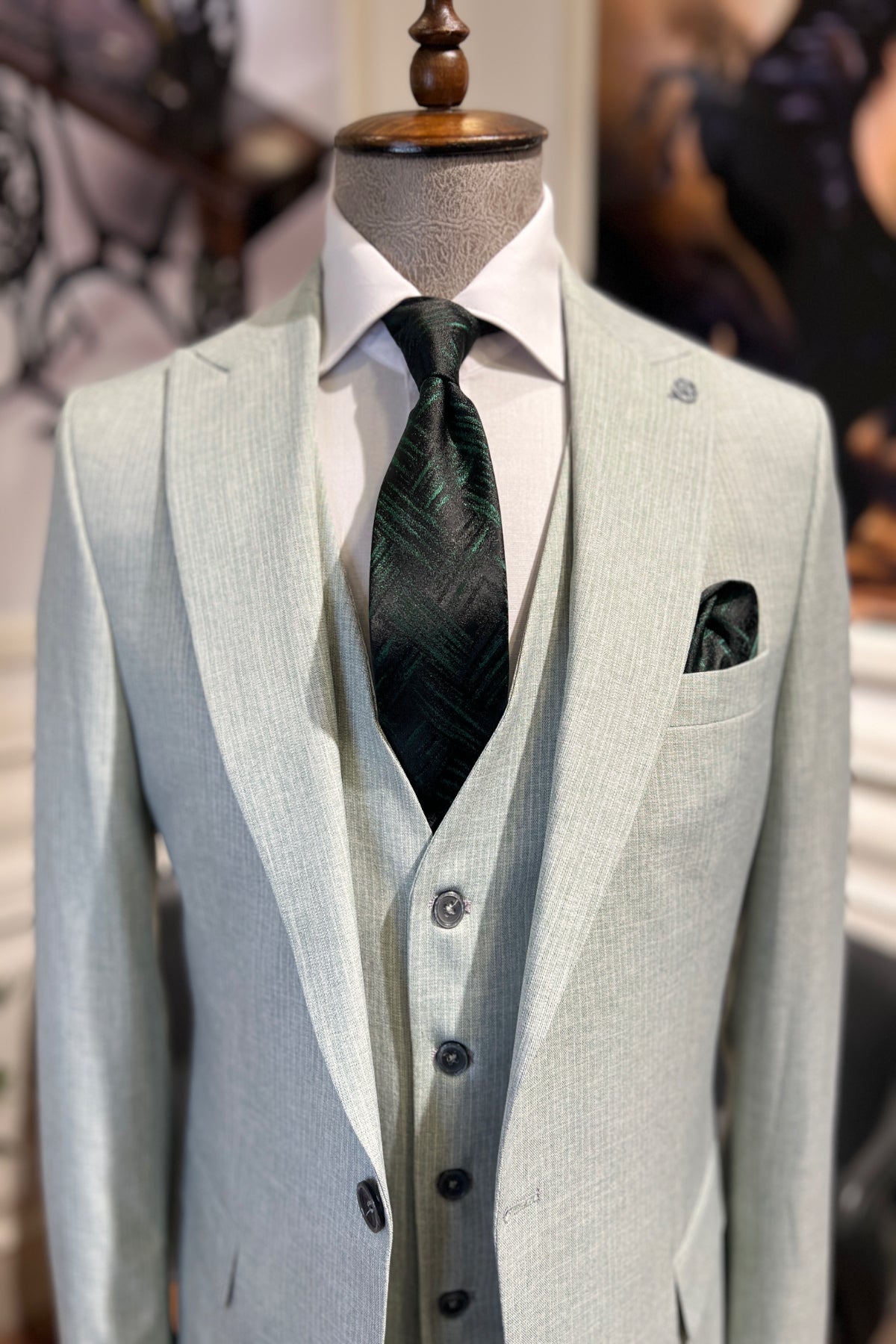 Guild Pleven Slim Fit Green Suit