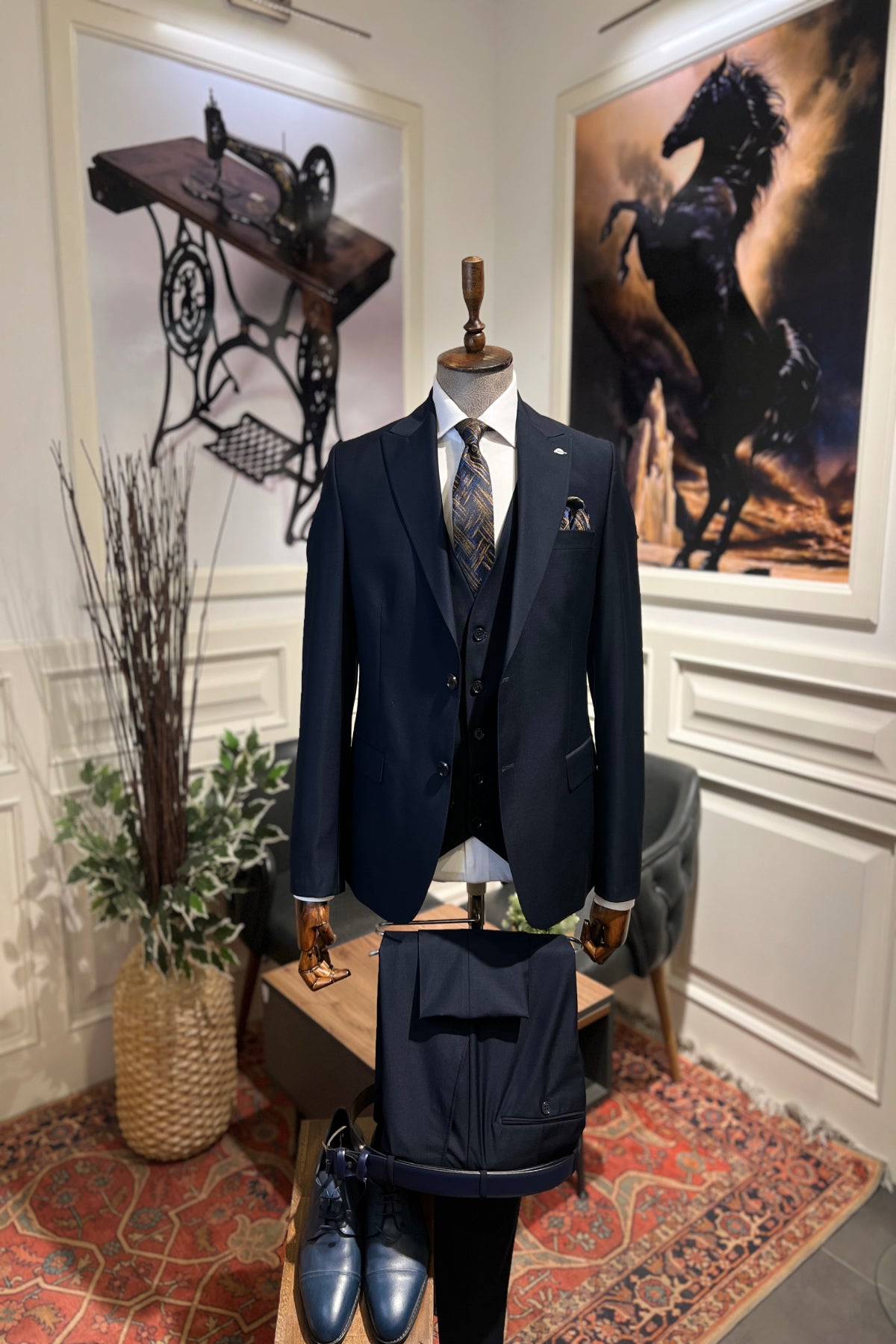 Guild Portici Slim Fit Navy Blue Suit