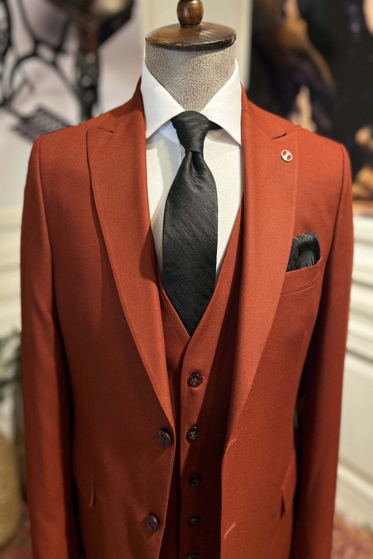 Guild Silistre Slim Fit Taba Takım Elbise