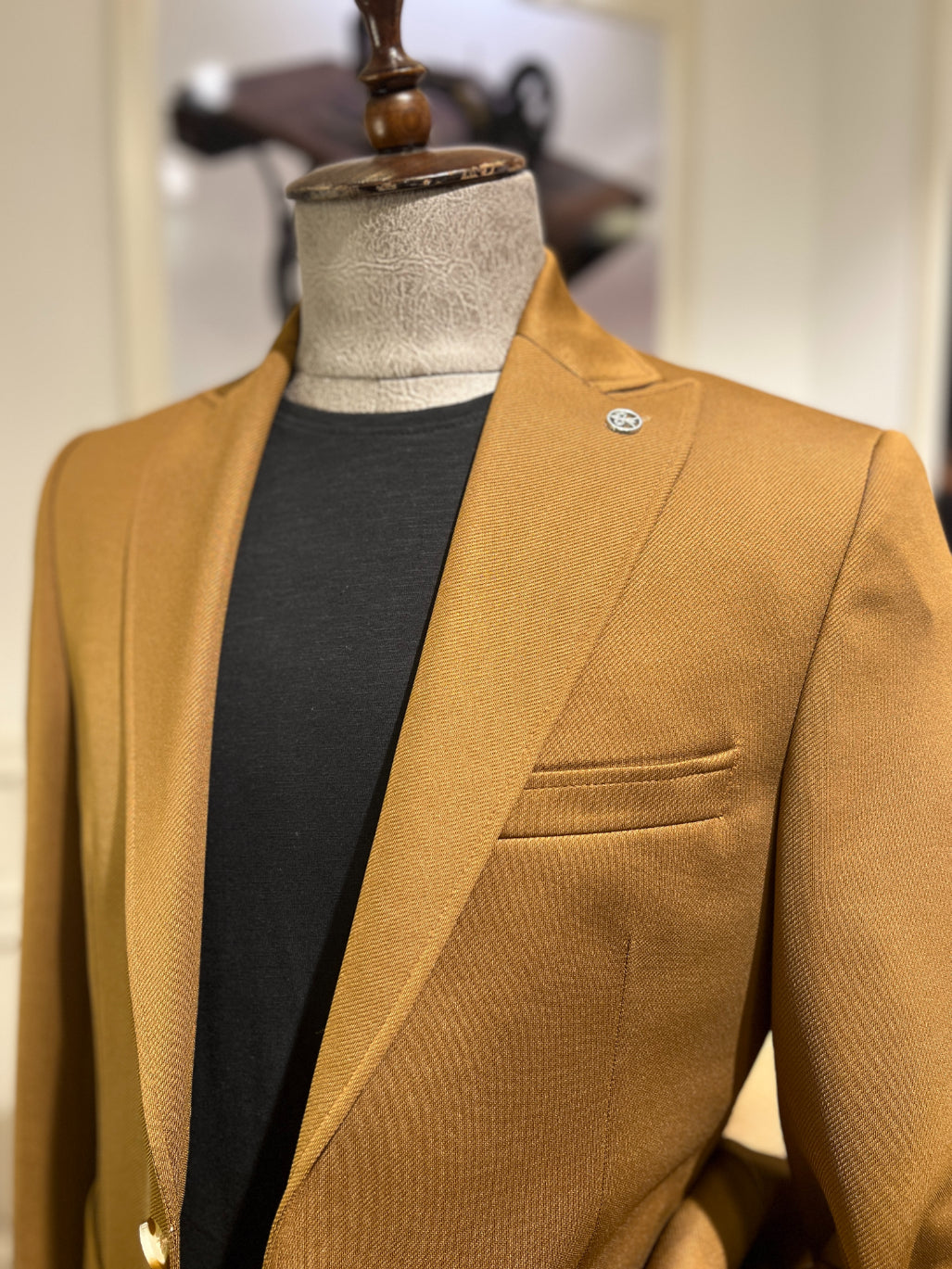 Guild Slim Fit Gümülcine Kahve Örme Torba Cep Ceket