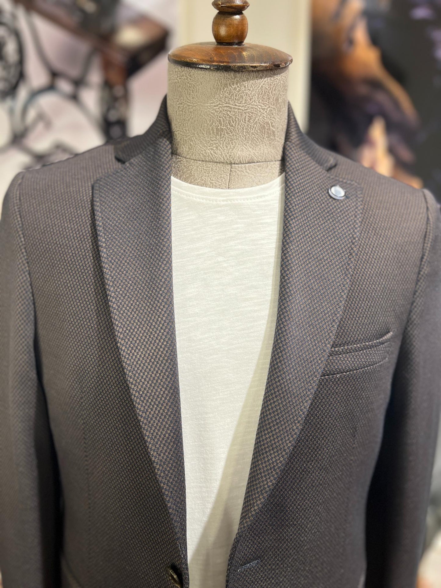Guild Slim Fit Saraybosna Kahve Örme Ceket