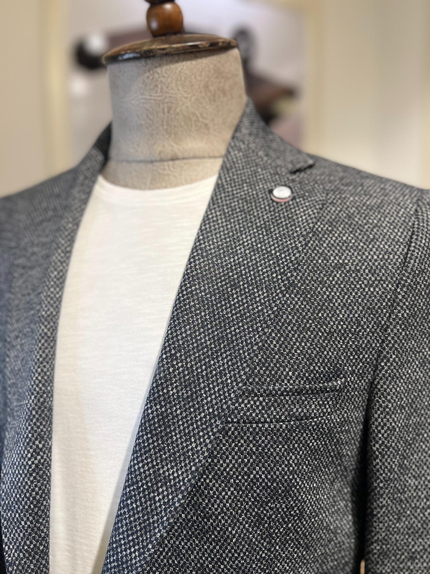 Guild Slim Fit Saraybosna Lacivert Örme Ceket