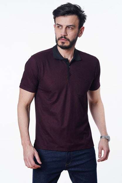 Guild 8002 Regular Fit Claret Red T-Shirt with Pockets