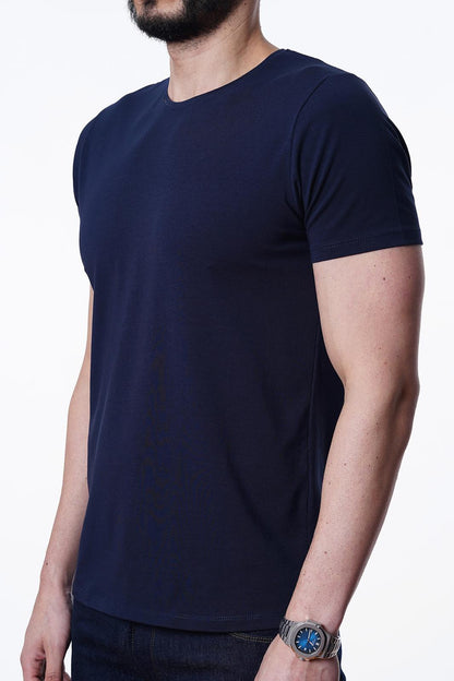 Guild 8009 Slim Fit Bisiklet Yaka Lacivert T-Shirt