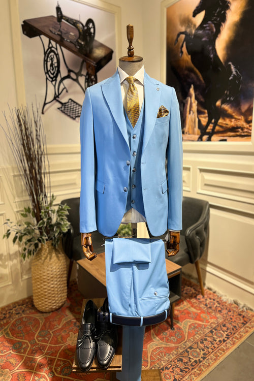 Guild Balkan Slim Fit Blue Suit