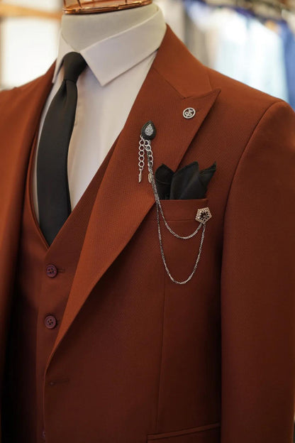 Guild Maribor Slim Fit Cinnamon Color Suit