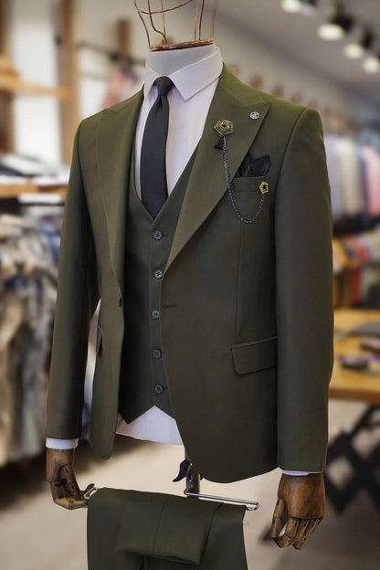 Guild Maribor Slim Fit Green Suit