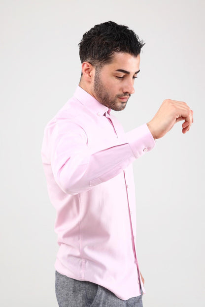 Guild Oxford 7001 Slim Fit Pembe Gömlek