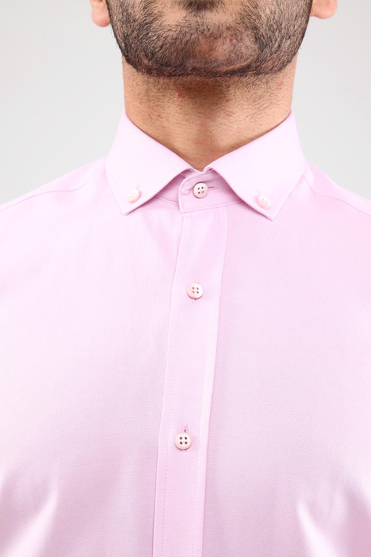 Guild Oxford 7001 Slim Fit Pembe Gömlek