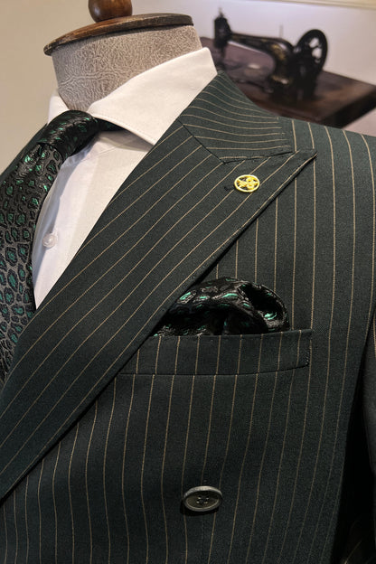 Guild Zilina Slim Fit Green Double Breasted Suit